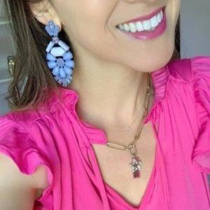 Stella & Dot Lavender Earrings, Heck Yes Statement